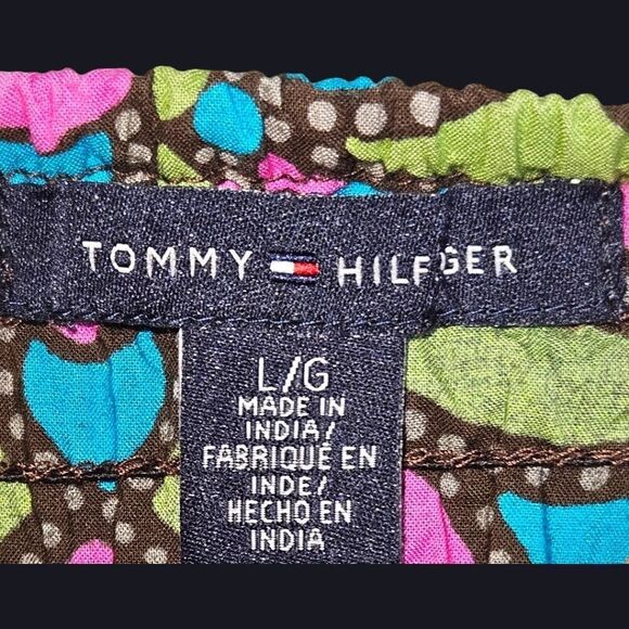 TOMMY HILFIGERโMulti  Color Floral Print Pink Embroidery Sleeveless Tank Top L - Picture 11 of 15